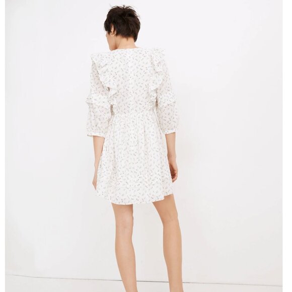 Ruffled Pleat-Sleeve Mini Dress in Spring Fling - Picture 4 of 7